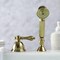 Kingston Brass KSK3357ALTR Deck Mount Hand Shower with Diverter for Roman Tub Faucet, Brushed Brass KSK3357ALTR - alternate 3